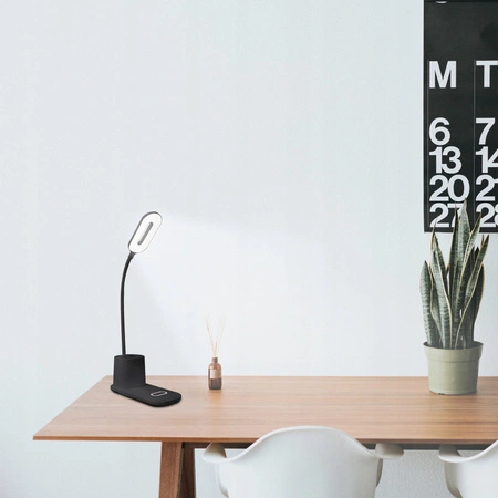 Stolná stolná lampa Nastaviteľná LED 3W 350lm 3000/6000K CCT Nabíjateľná Školský nočný spínač Zapnutie/Vypnutie Čierna Nina Masterled