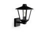 Záhradná nástenná lampa Vonkajšia lampa E27 IP44 čierna Kinno Philips