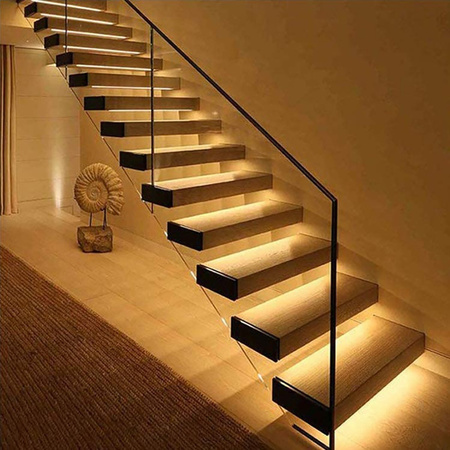 Hliníkový zapustený LED profil Black 2m s tienidlom z mliečneho skla pre LED pásy + krytky Ecolight série P