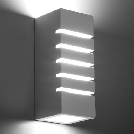 Nástenné svietidlo Nástenné svietidlo E27 Obdĺžnikové biele Moderné Samir Sollux