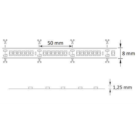 LED pásik 35W 3800lm 6500K studená biela 120° biela stmievateľná Sanico Goldlux