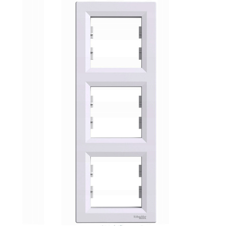 Trojitý rámik pre zásuvkové spínače biely