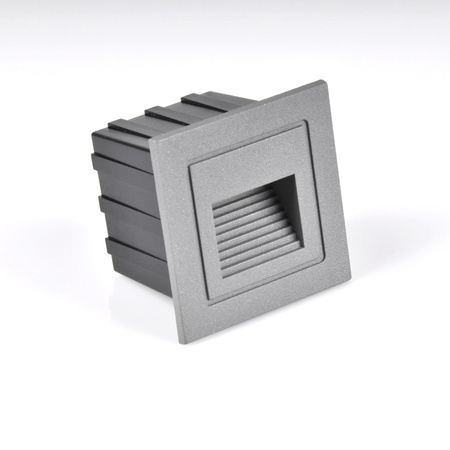 Schodiskové svietidlo 3W 20lm 4000K, neutrálna biela sivá IP44 Q LED Sanico Goldlux