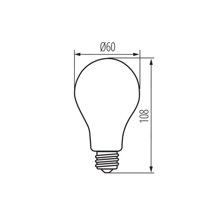 LED žiarovka E27 Edison A60 8,5W = 75W 1055lm 2700K teplá biela Clear XLED Filament Kanlux