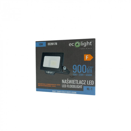LED reflektor 10W 900lm 6500K studený IP65 NL-1 Ecolight