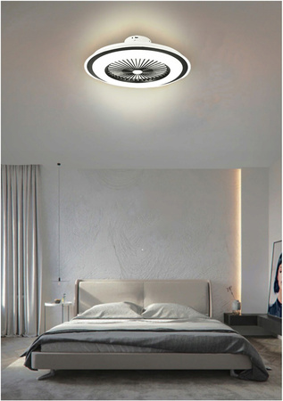 LED stropné svietidlo RODOS FAN 72W 2700K-6500K čierne + diaľkové ovládanie