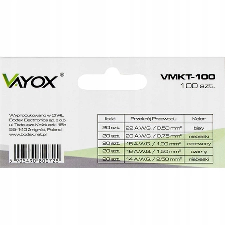 Izolované káblové svorky VMKT-100 VAYOX