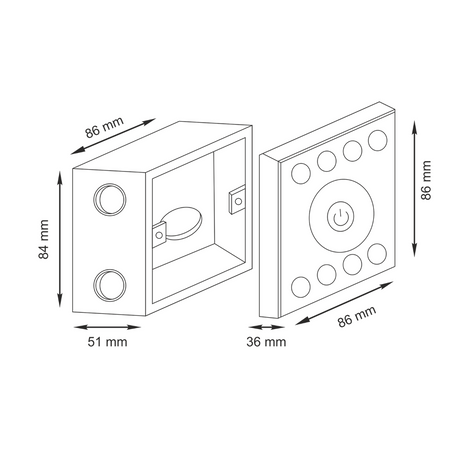 Dotykový spínač pre RGBW LED pásky so stmievačom 12-24V Sanico Goldlux