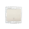 Spínač NO pre zvonček 10A Štvorcový béžový LOGI Kanlux