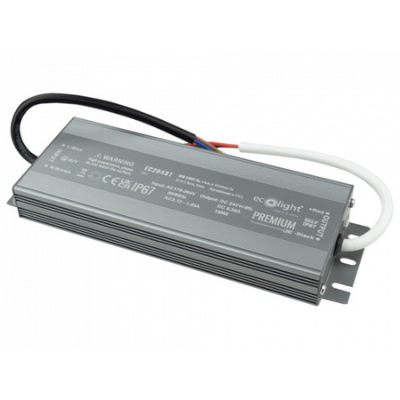 Napájací zdroj LED pásu 150W 24V 6,25A IP67 PREMIUM Ecolight