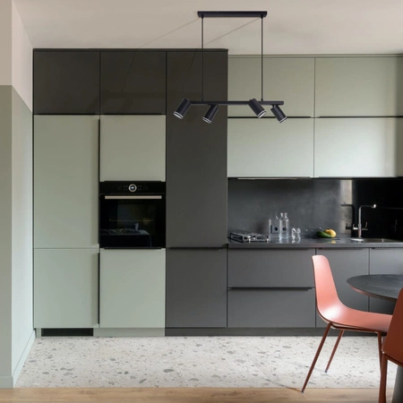 Stropné závesné svietidlo 4x GU10 čierne PARIS Sanico Goldlux