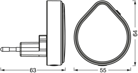 Orientačné nočné svetlo LED pre zásuvku 0,5 W 15 lm 3000K teplá biela stmievateľné so súmrakovým senzorom Biela Lunetta Ledvance
