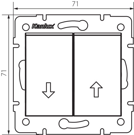 Vypínač NO Shutter Switch 10A Square Graphite LOGI Kanlux
