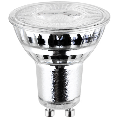 10x LED žiarovka GU10 6W = 50W 580lm 4000lm, neutrálna biela 38° sklo LUMILED