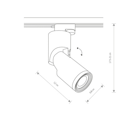 Bodové svietidlo 1 fáza GU10 čierna Moderný profil MIKE 7661 Nowodvorski