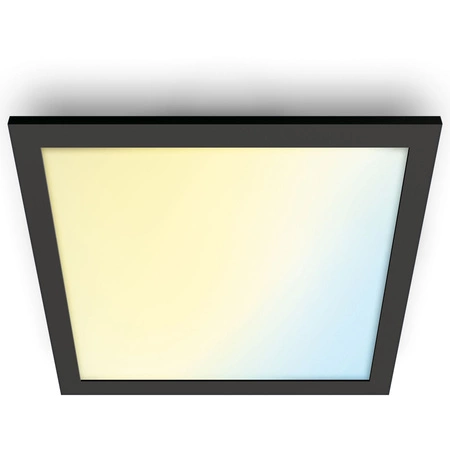 LED panelové stropné svietidlo 12W 1000lm 2700-6500K TW 30x30 cm čierny štvorcový Smart SMART WiFi Bluetooth App WiZ