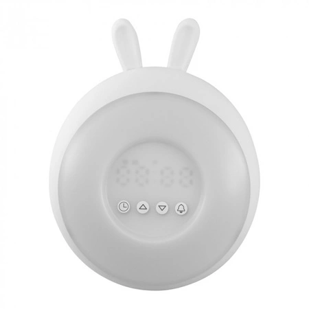 Detské nočné svetlo LED elektronický budík 3,1 W 3000K teplá biela + viacfarebné RGB biele MARY'S KING