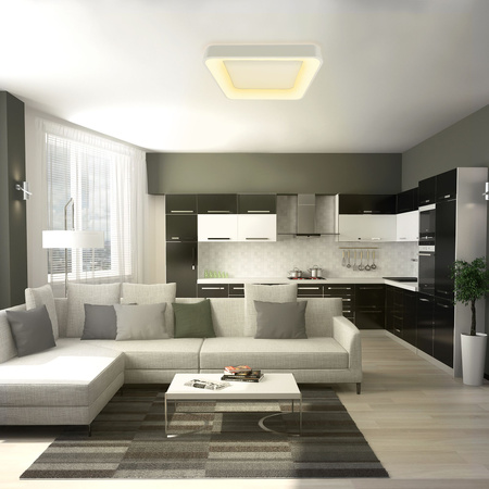 Plafond LED stropné svietidlo 72W 7500lm 2700-6000K CCT biela Stmievateľné + diaľkové ovládanie EDGE Videx