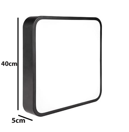Plafond LED stropné nástenné svietidlo Square 3300 lm 40W 4000K IP22 Black