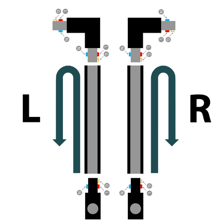 Uhlový konektor typu L Pravý konektor pre zbernice LED osvetlenia Jednofázová biela EasyLink Philips