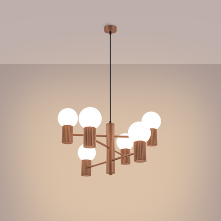 Luster Závesné svietidlo 6x G9 Hliník Mokka Halo French Sky SL.1834 Sollux