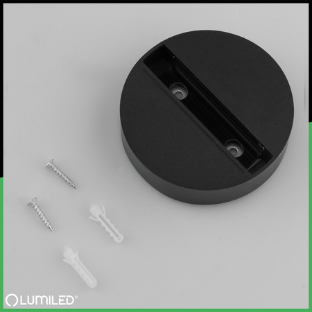 Adaptér základne na montáž jednofázových reflektorov čierny LUMILED