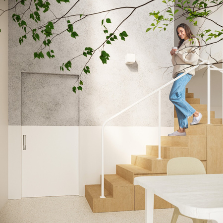 Nástenné svietidlo Nástenné svietidlo E27 Square biele Moderné Nesta Sollux