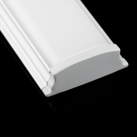 Hliníkový profil pre LED KM34 Silver Povrchová montáž 1m + Mliečny kryt + Koncové krytky