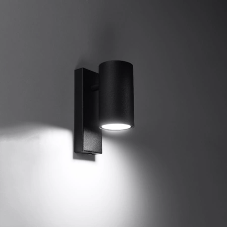 Nástenné svietidlo Nástenné svietidlo GU10 Tubular Black Modern Utti Sollux