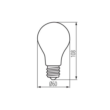 LED žiarovka E27 Edison A60 11W = 100W 1521lm 2700K teplá biela Clear XLEDIM Filament Kanlux