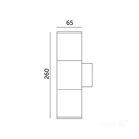 Záhradné vonkajšie nástenné svietidlo 2x GU10 IP54 Black Querk Kobi