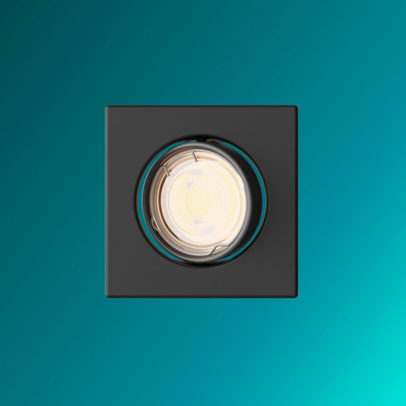 LED GU10 zapustená zapustená montáž hliníkový štvorcový čierny peridot Philips