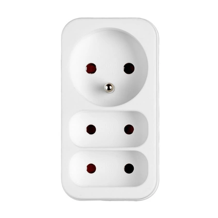 Rozdeľovač elektrickej siete 2x Euro 2P + 1x 2P+0 Zlodej 3 zásuvky VAYOX