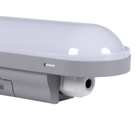 LED 36W 3600lm 4000K, neutrálna biela 110° IP65 Obdĺžnikové svietidlo na povrchovú montáž Sivá DICHT Kanlux