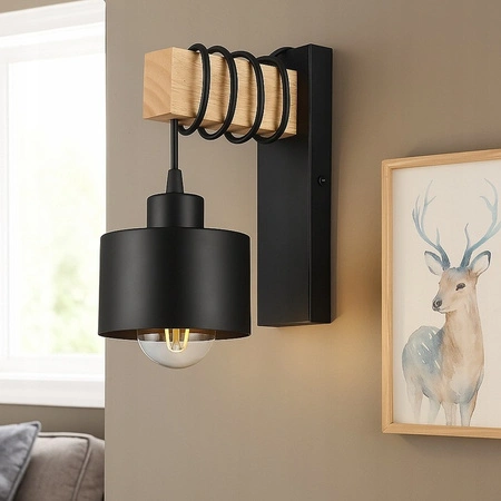 Nástenná objímka E27 na povrchovú montáž čierna Elza Masterled