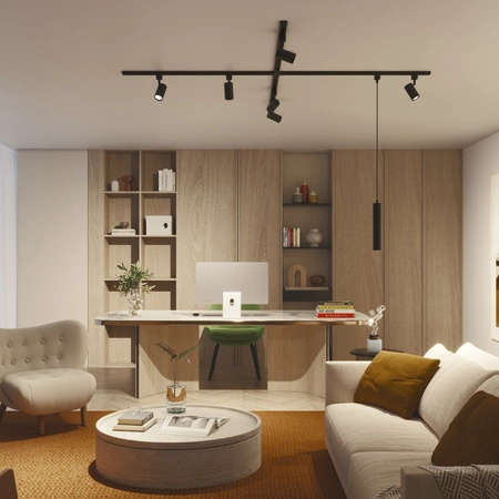 LED GU10 jednofázové čierne EasyLink Paxie Philips závesné koľajnicové svetlo