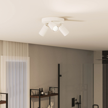 Reflektorová stropná lampa 3x GU10 IP44 biela Kosipo Philips