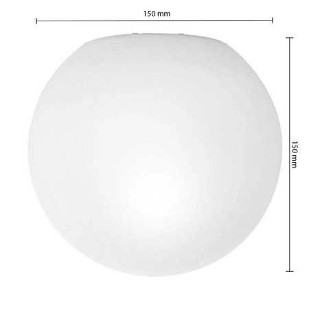 Sklenené guľové tienidlo E27 pre lampy Bali-15 Milk 15cm Masterled