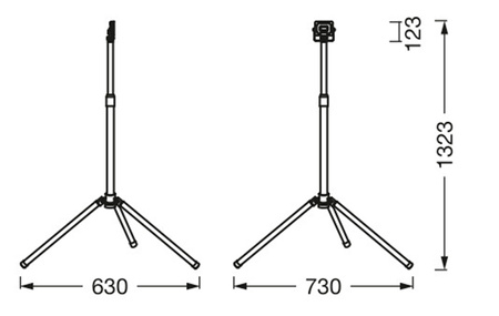 LED reflektor Tripod Light 30W 3000lm 6500K Workhorse Prenosné halogénové pracovné svetlá Ledvance