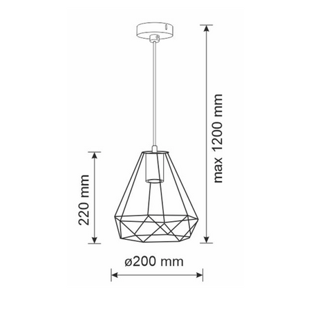 Sanico Goldlux E27 Black Vigo Dekoratívne závesné stropné svietidlo