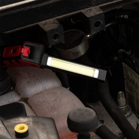 Dobíjacia dielenská baterka Skladací magnet COB + LED 140lm + 360lm VA0104 Vayox