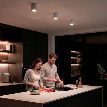 Stropné bodové svietidlo HALOGEN Tuba EGIO GU10 Round White LUMILED na povrchovú montáž