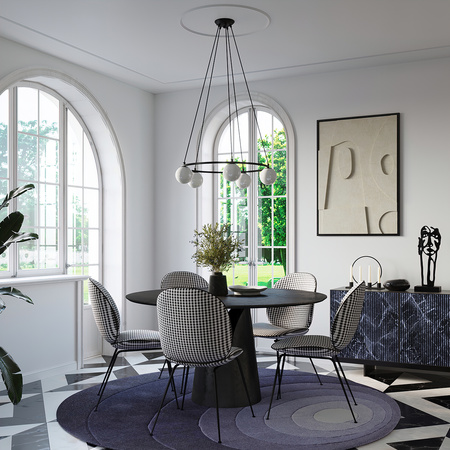 Stropné závesné svietidlo 5x G9 Luster Geometrický čierny moderný Yoli Sollux