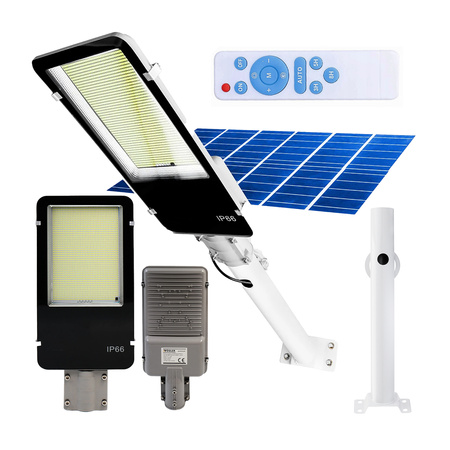 LED solárne pouličné lampy Výkonné 1500W 2000 diód IP66 Diaľkovo ovládané