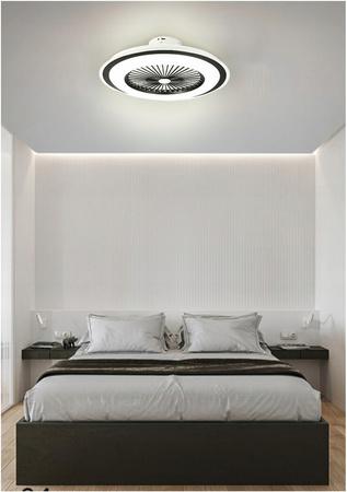 LED stropné svietidlo RODOS FAN 72W 2700K-6500K čierne + diaľkové ovládanie