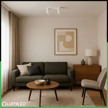 SPOT TUBA Reflektor Halogénové stropné svietidlo 2x GU10 TABULA LUMILED