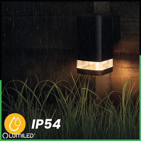 Vonkajšie záhradné svietidlo GU10 LED fasádne nástenné svietidlo IP54 EPSILO LUMILED