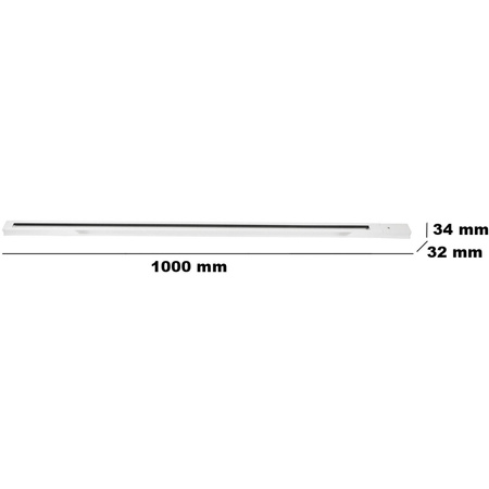 3-fázová prípojnica Povrchová montáž biela matná 1m Masterled