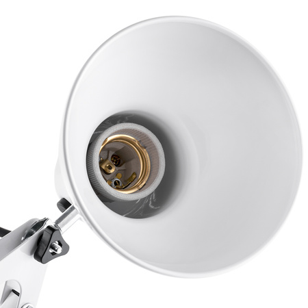 Stolová kresliaca lampa E27 TOBI White Lumiled + držiak na dosku