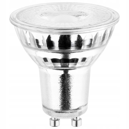 10x LED žiarovka GU10 6W = 50W 580lm 3000K, teplá biela 38° Glass LUMILED